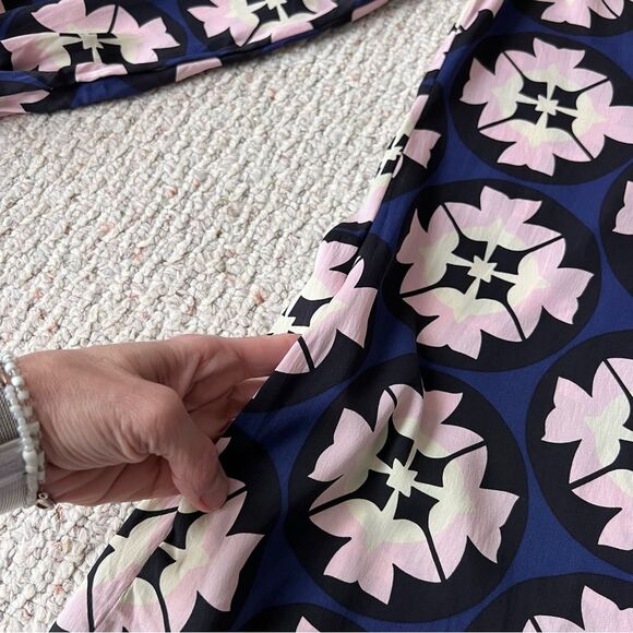 DIANE VON FURSTENBERG ATHENA CAMEO BLOSSOM STRETCH SILK LONG SLEEVE DRESS SZ 4 - Picture 8 of 12